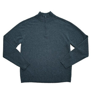 Holderness & Bourne Cunningham Quarter Zip Sweater Wool Cashmere Mens L NWOT*